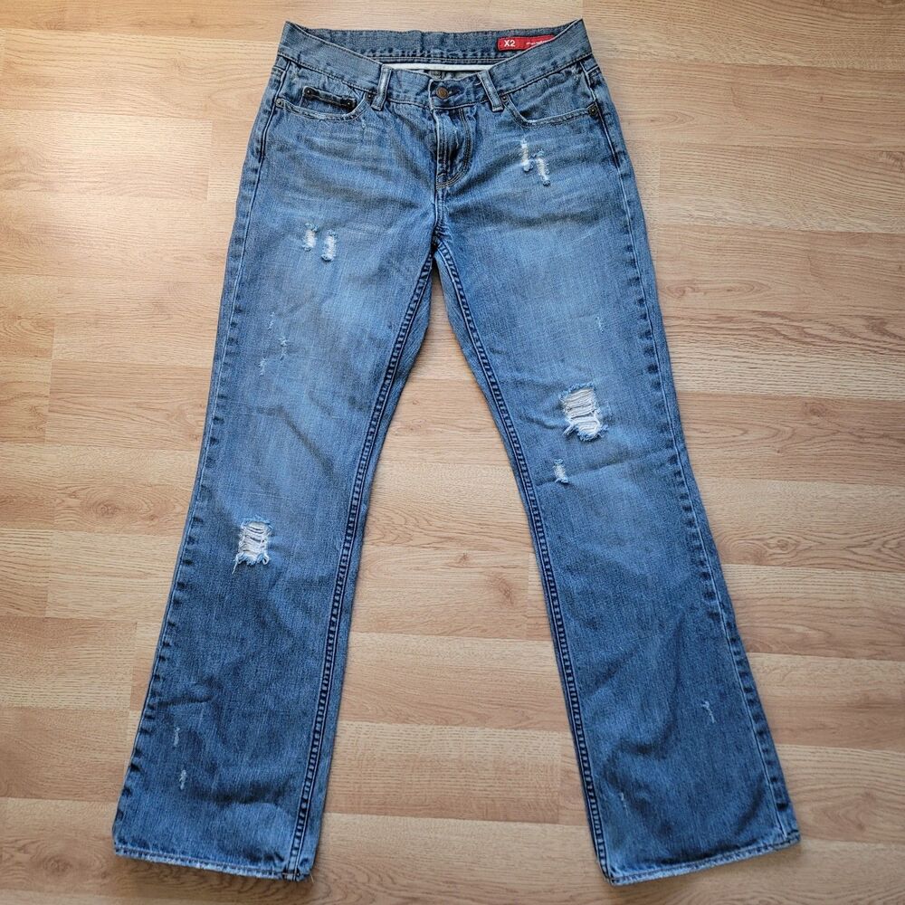 Vintage X2 Denim Laboratory Jeans Women’s Size 6 Flare Leg Distressed